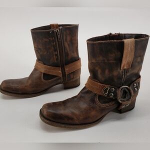 Bed Stu Roma Harness Boots Women's 9 Brown